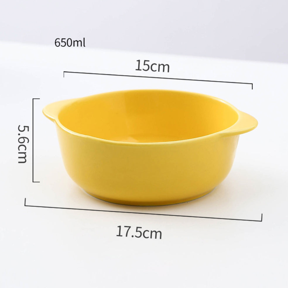 Bowl For Baking Yellow Large 650ml Nestasia