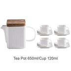 Ceramic Tea Set White Nestasia