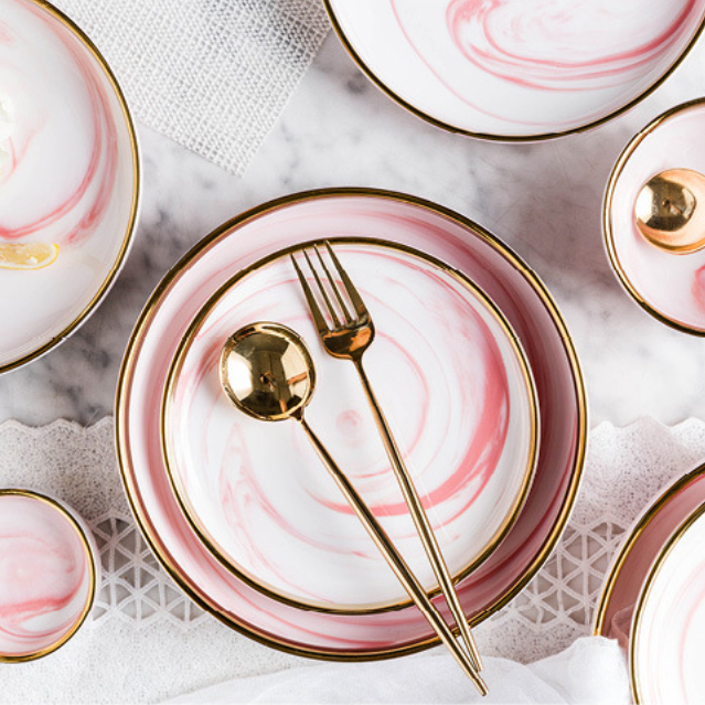 Pink Marble Plate Nestasia