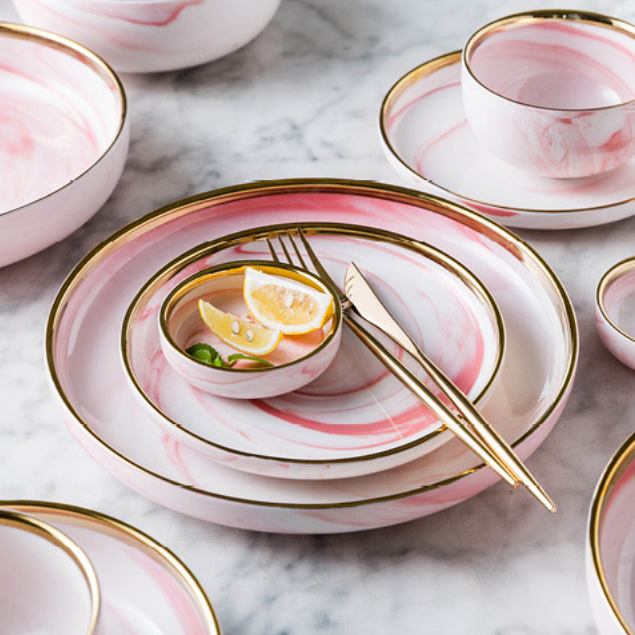 Pink Marble Plate Nestasia