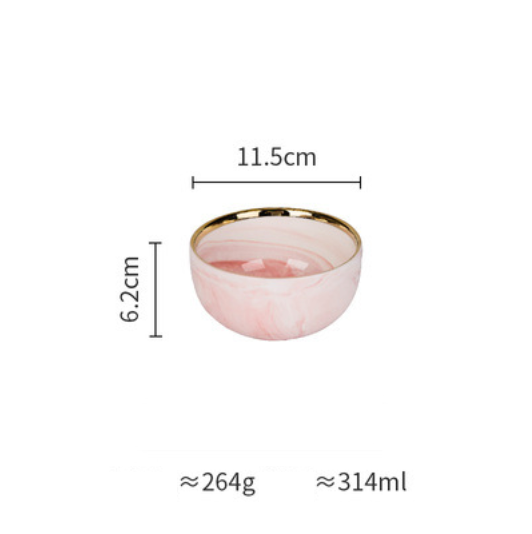 Pink Marble Bowls Nestasia