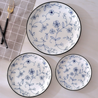 Blue and White Floral Snack Plate Nestasia