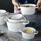 Crystal White Serving Bowl Large Nestasia