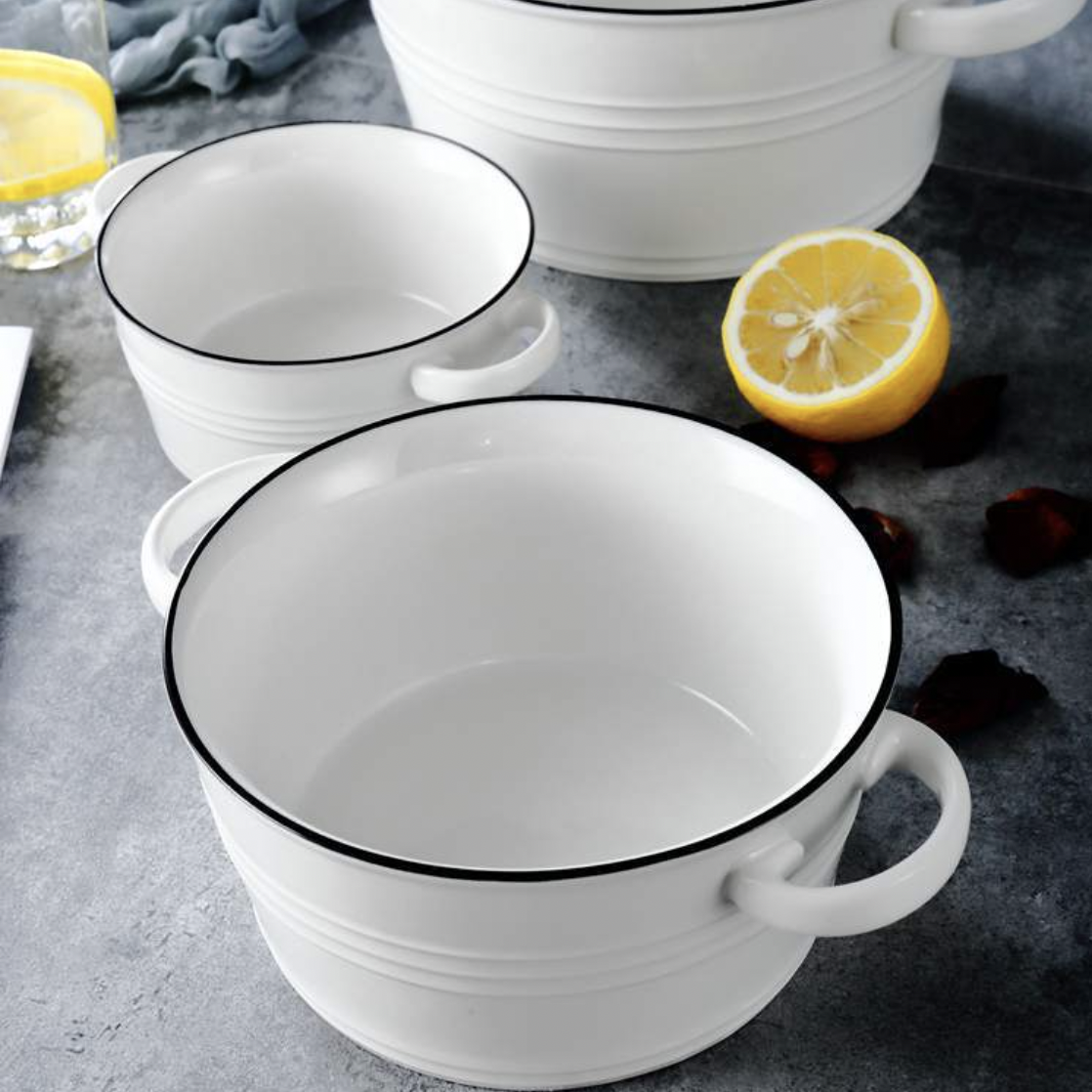 White Serving Bowl Small Nestasia