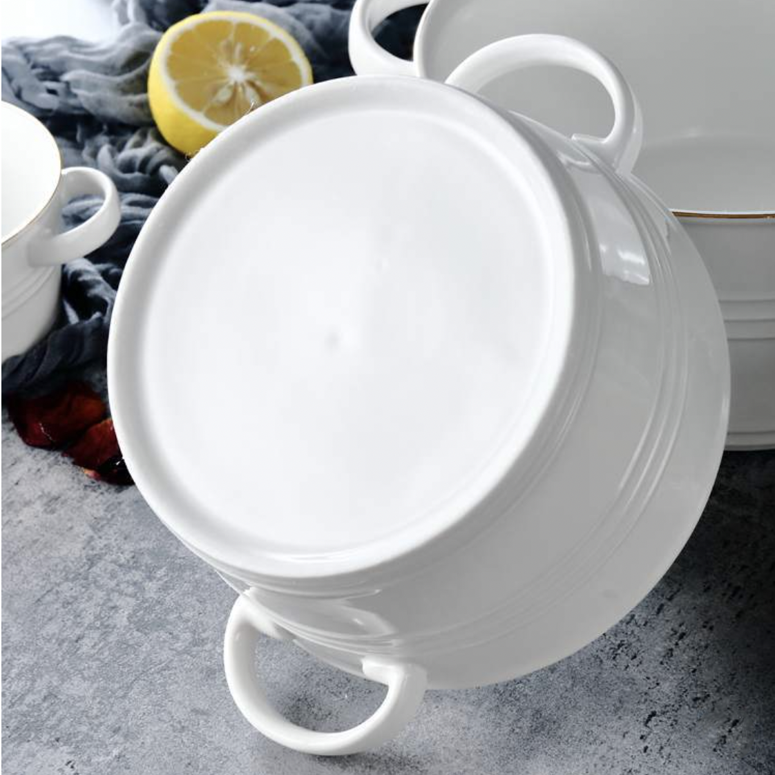 Crystal White Serving Bowl Large Nestasia