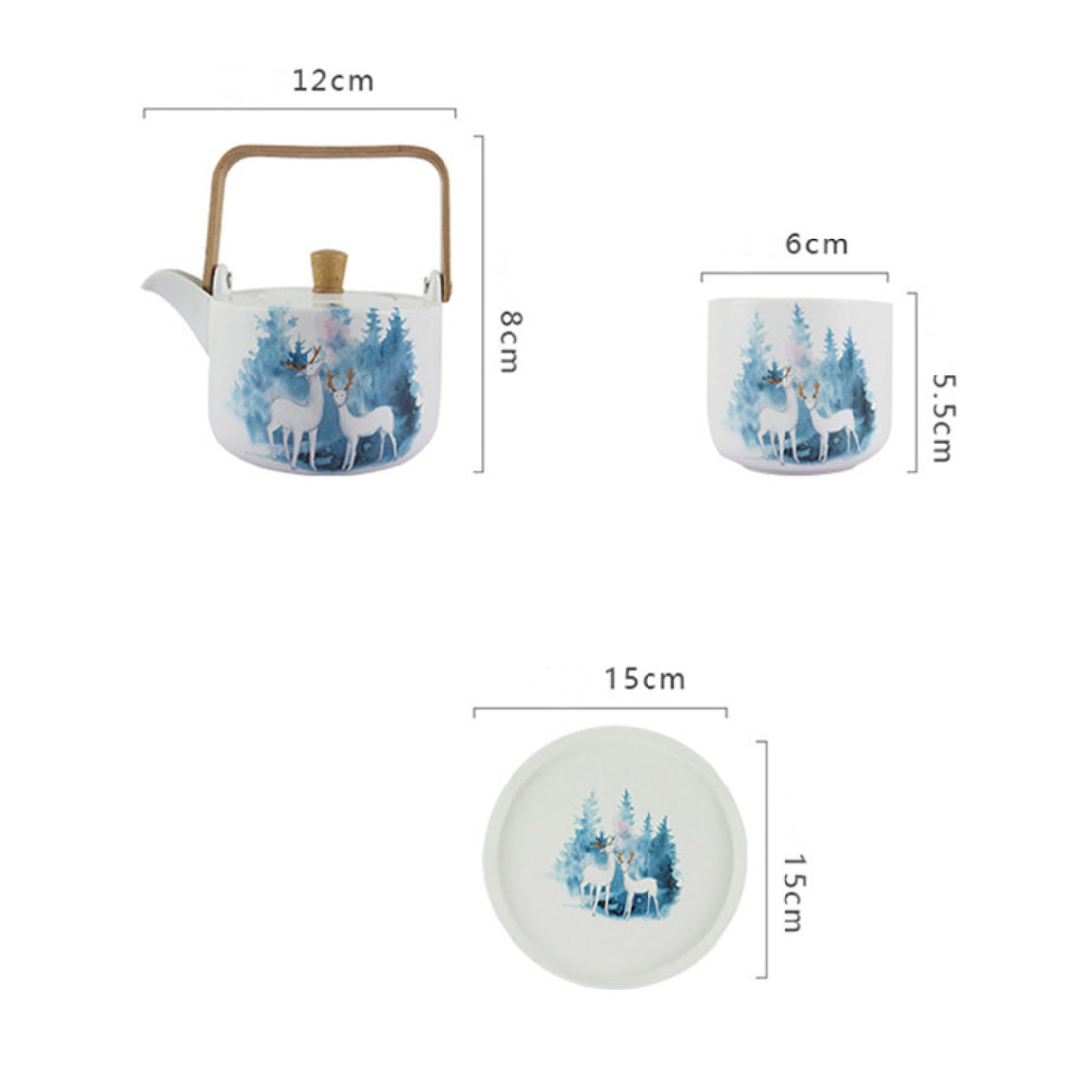 White Teapot Set Nestasia