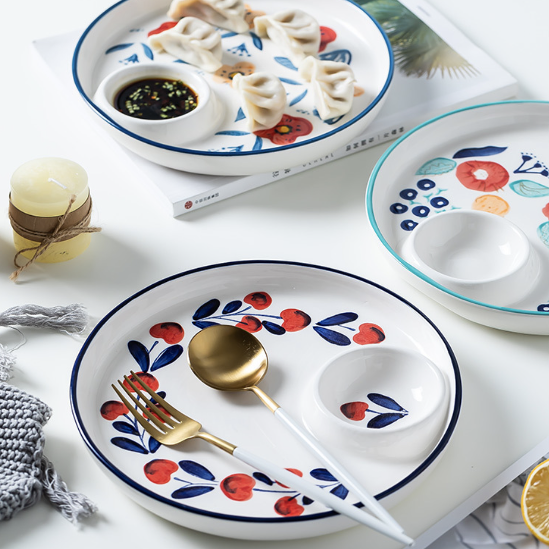 Floral Dumpling Plate Nestasia