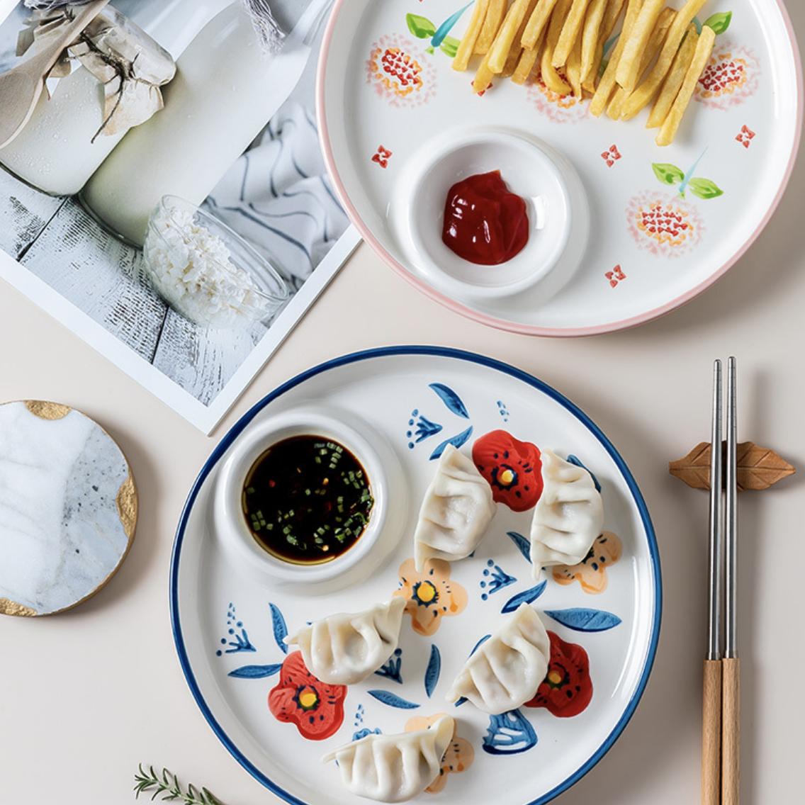 Floral Dumpling Plate Nestasia