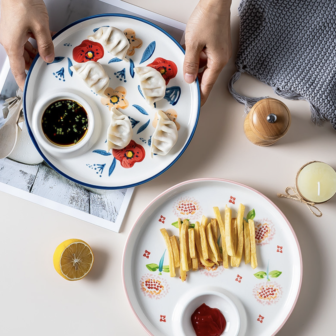 Floral Dumpling Plate Nestasia