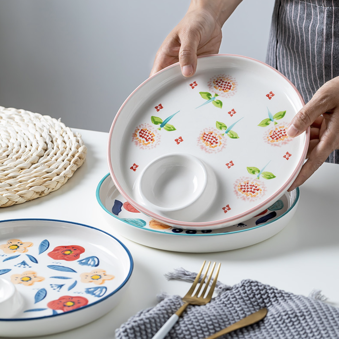 Floral Dumpling Plate Nestasia