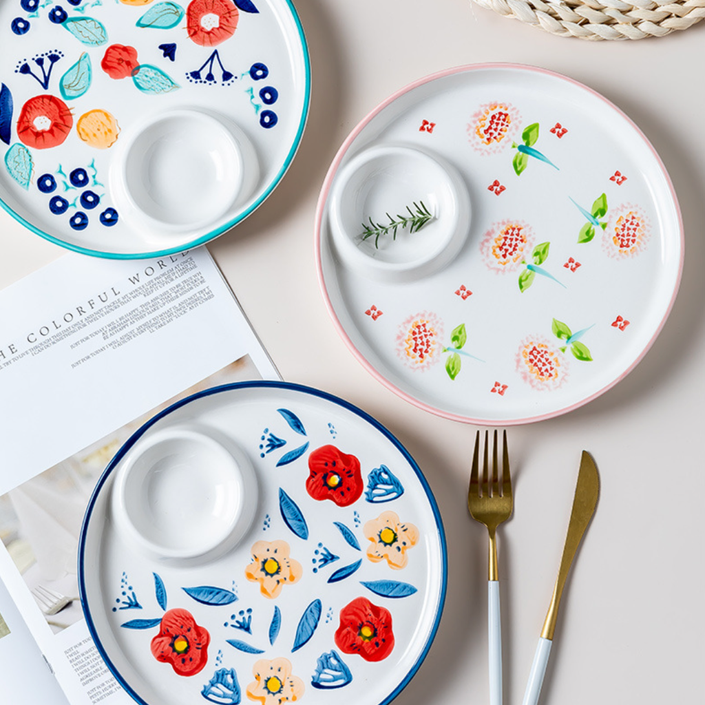 Floral Dumpling Plate Nestasia