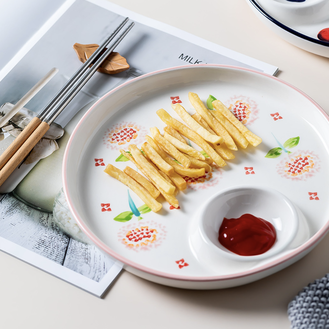 Floral Dumpling Plate Nestasia