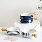 Ceramic Capri Snack Bowl With Handle Nestasia