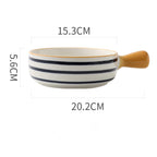 Ceramic Capri Snack Bowl With Handle Nestasia