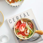 Ceramic Capri Snack Bowl With Handle Nestasia