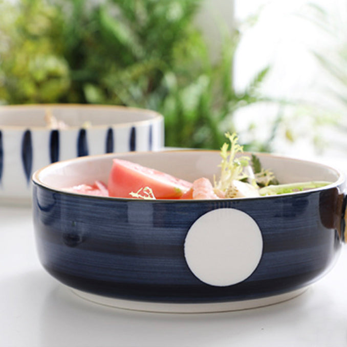 Ceramic Capri Snack Bowl With Handle Nestasia