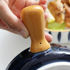Ceramic Capri Snack Bowl With Handle Nestasia