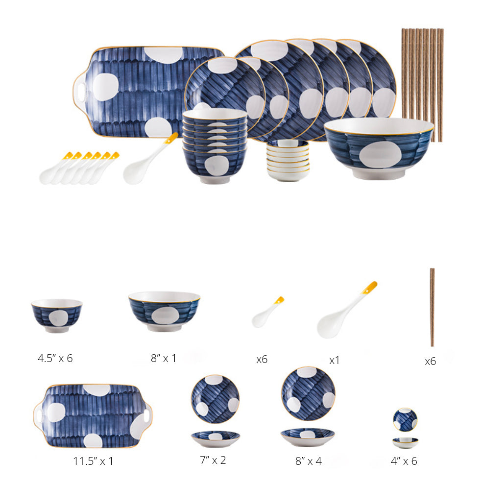 Hand painted Dinner Set Nitori Nestasia