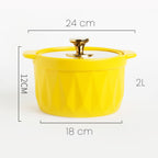 Cooking Pot with Lid Yellow Nestasia