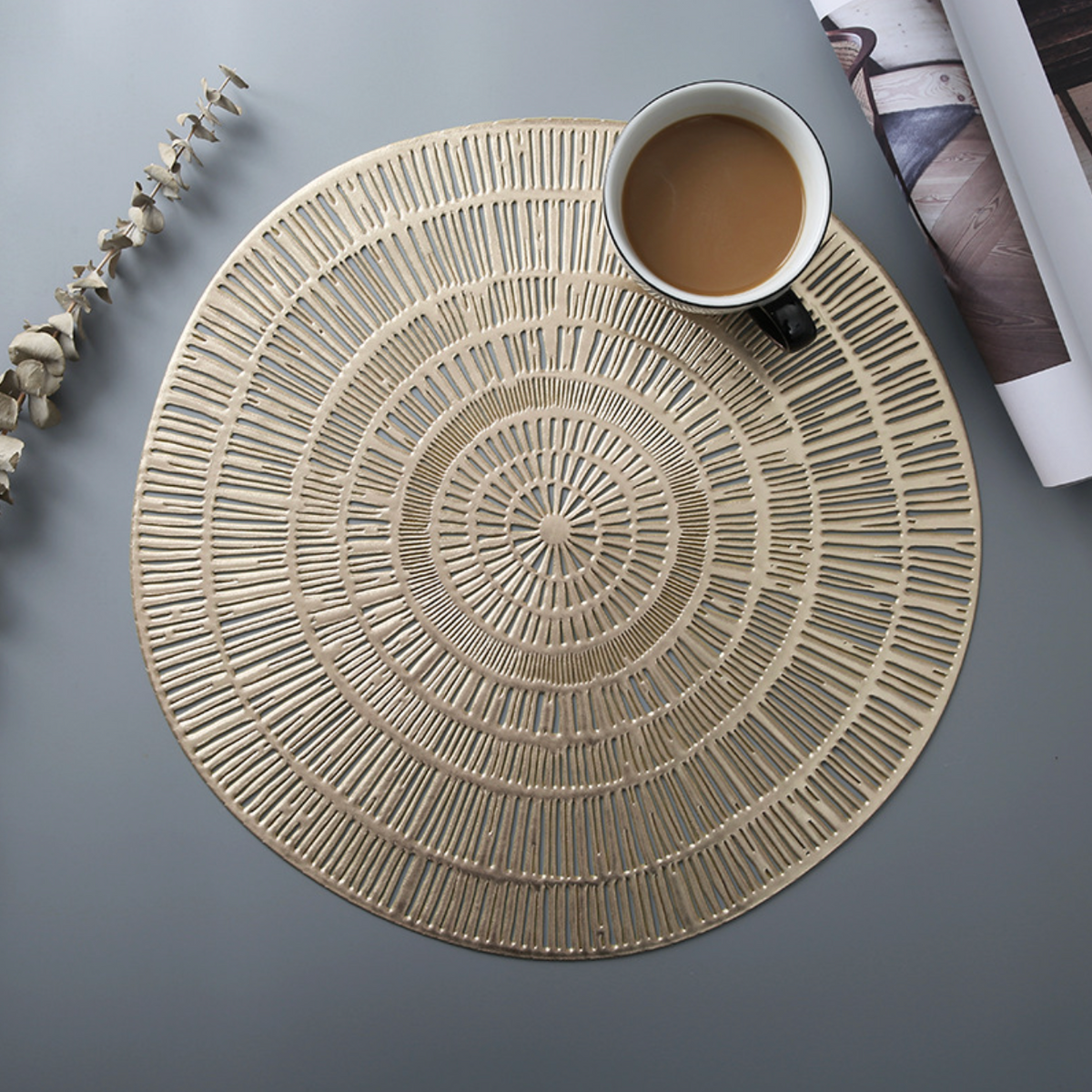 Round Vinyl Placemat Set of 2 Nestasia