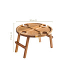 Acacia Wood Wine And Cheese Serving Tray Table Nestasia