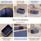 Fabric Basket Blue Nestasia
