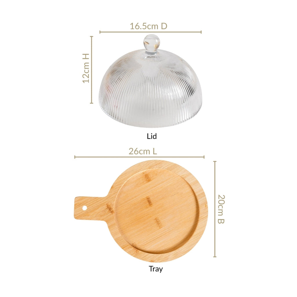 Small Serving Platter With Cloche 16cm Nestasia