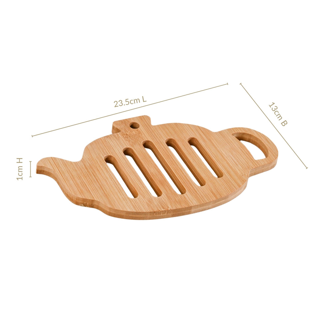 Teapot Trivet With Heat Resistant Bamboo Set Of 3 Nestasia