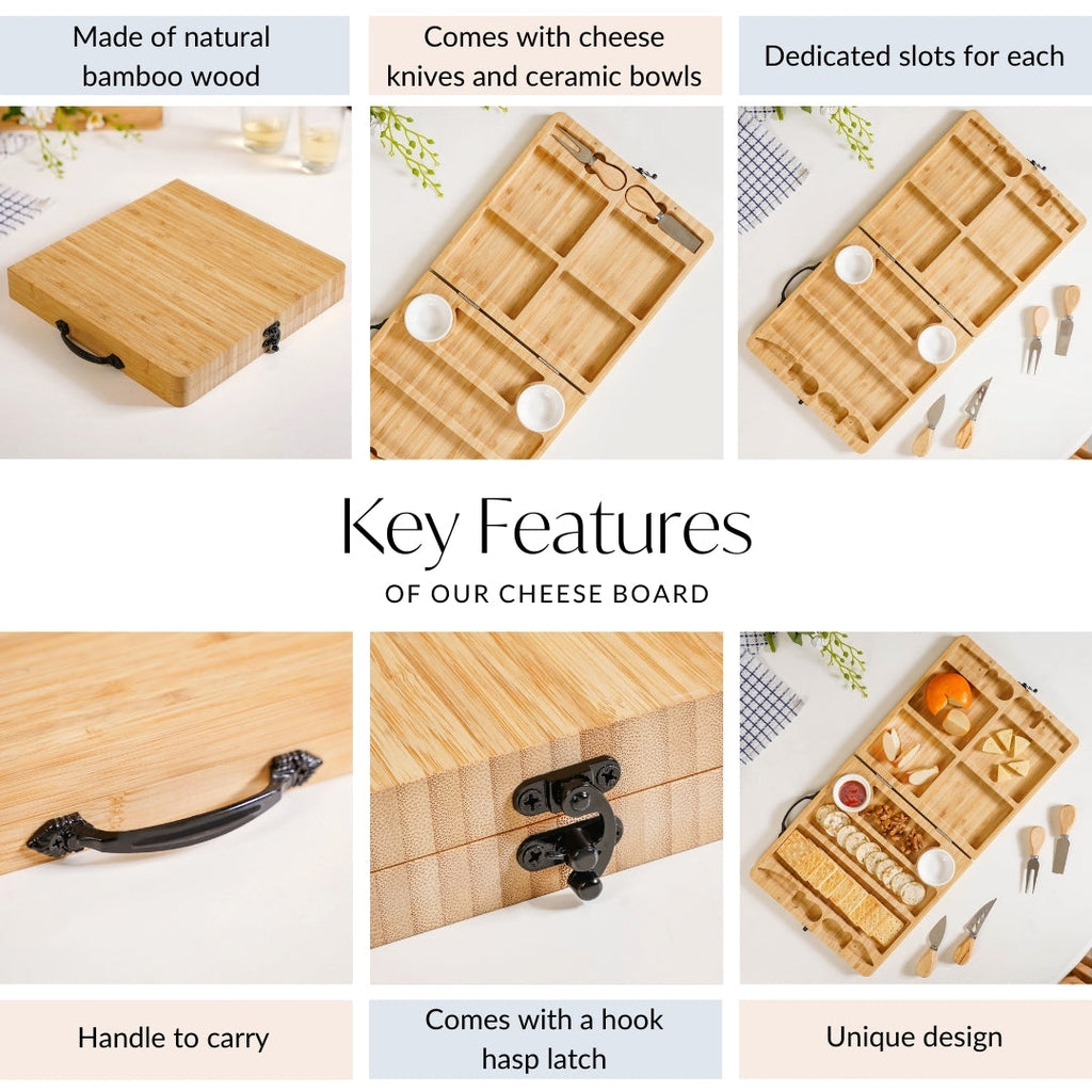 Foldable Trending Charcuterie Board Set With Bowls And Knives 22inch Nestasia