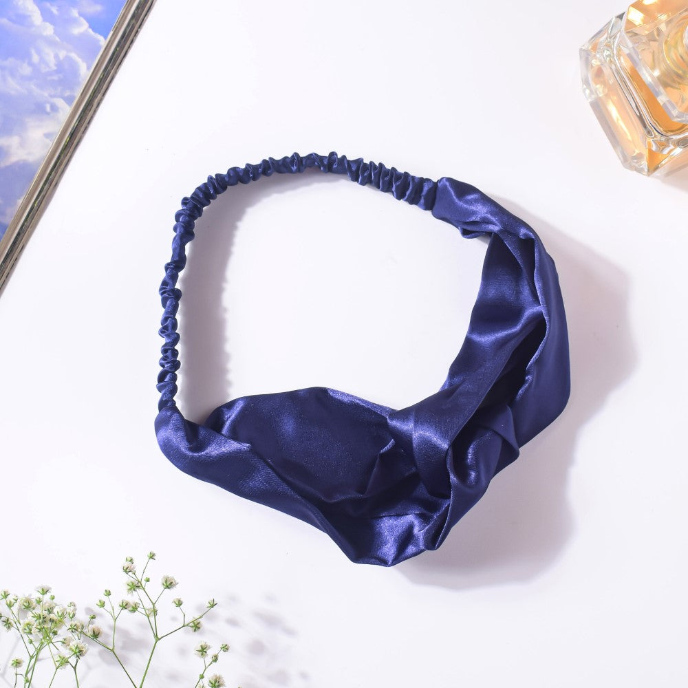 Starry Night Blue Satin Hair Band Nestasia
