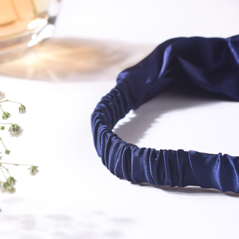 Starry Night Blue Satin Hair Band Nestasia