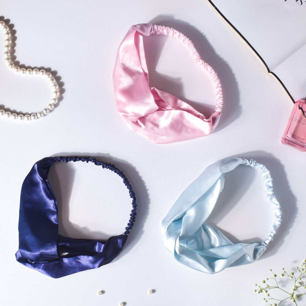 Starry Night Blue Satin Hair Band Nestasia