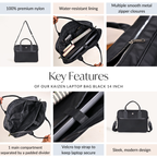 Kaizen Laptop Bag Black 14 Inch Nestasia