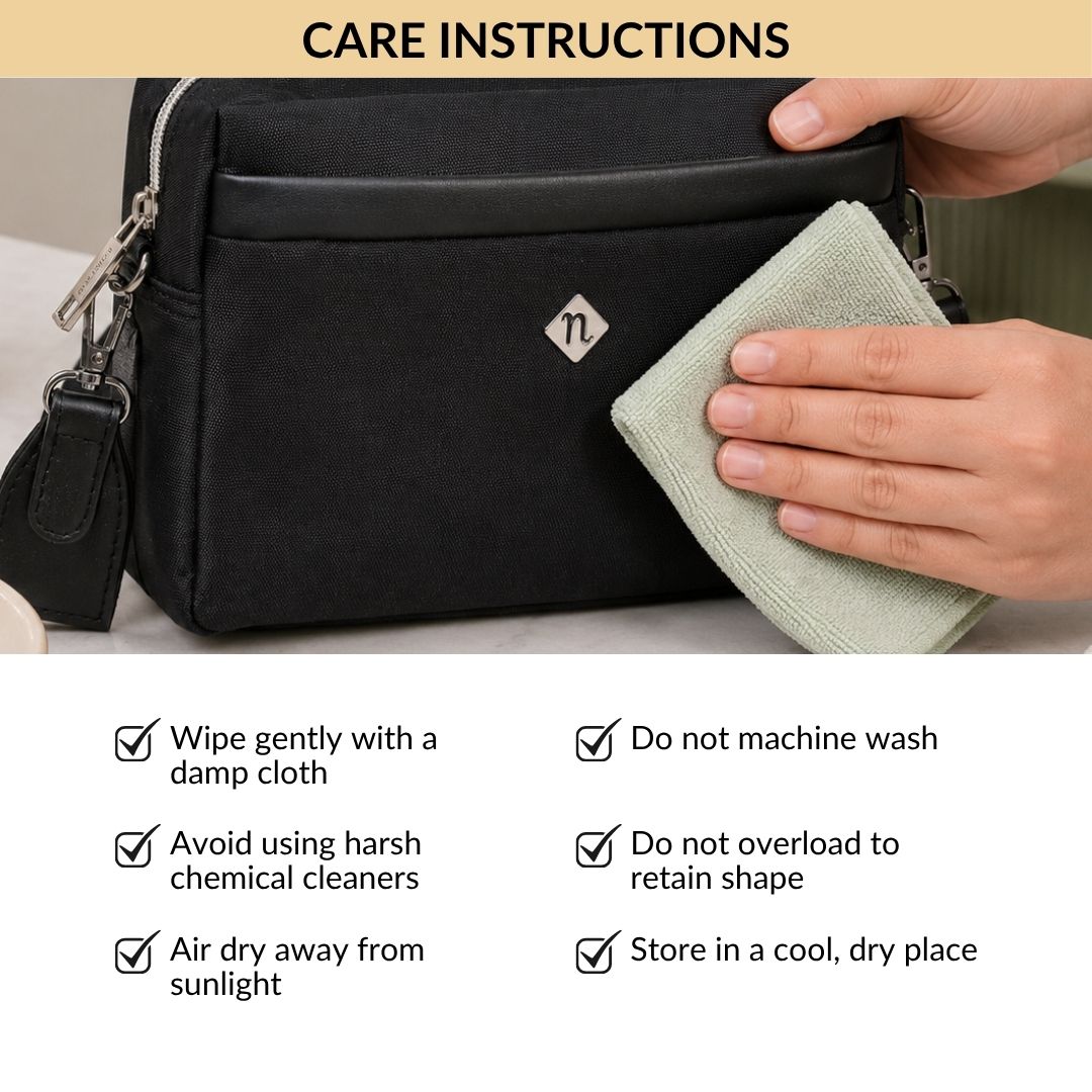 Enigma Shoulder Sling Bag Black Nestasia