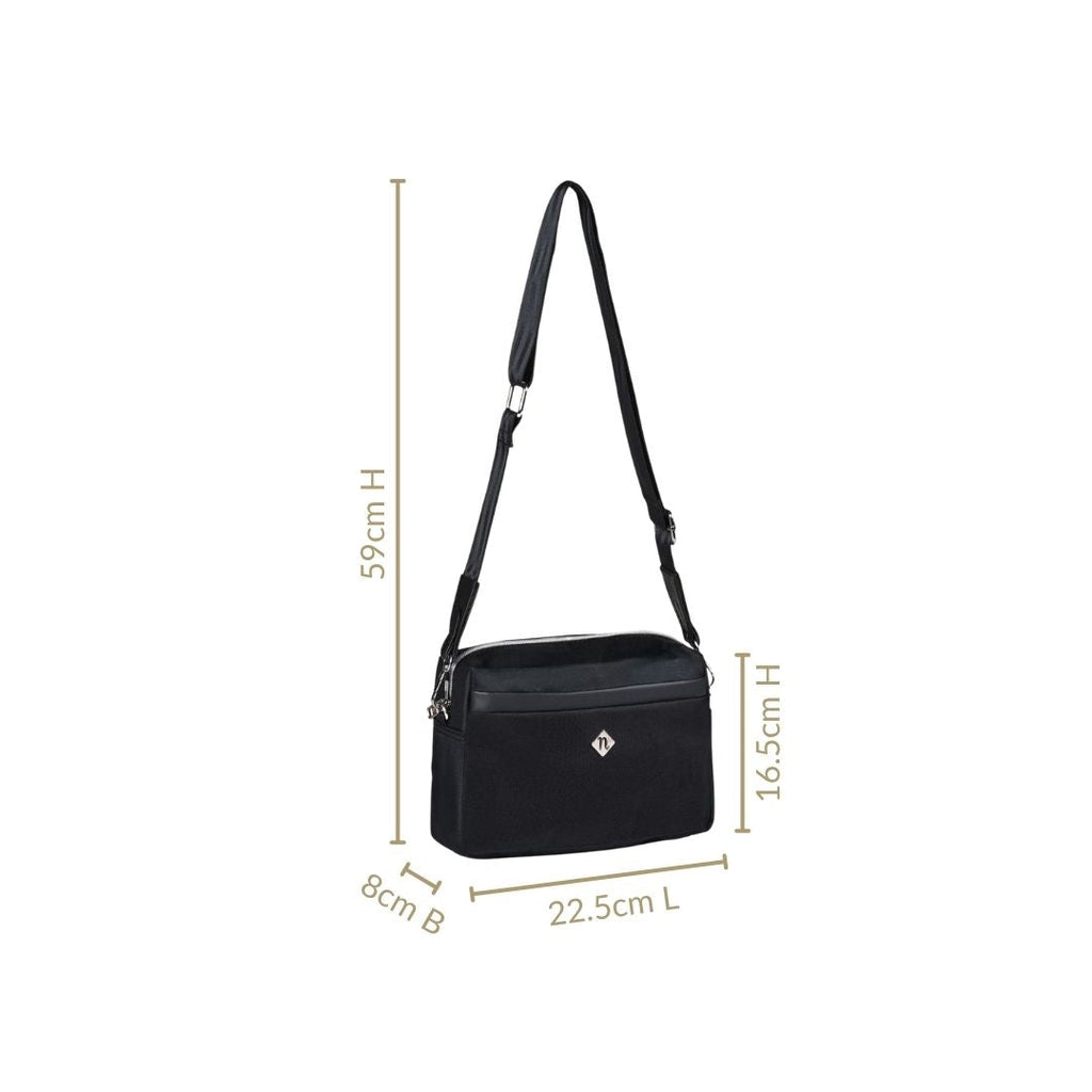 Enigma Shoulder Sling Bag Black Nestasia