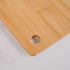 Natural Bamboo Serving Platter Chopping Board Set Of 3 Nestasia