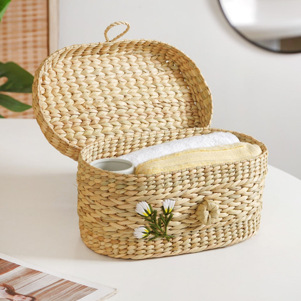 Kauna Grass Storage Basket – Eco-Friendly Handcrafted Organizer Nestasia