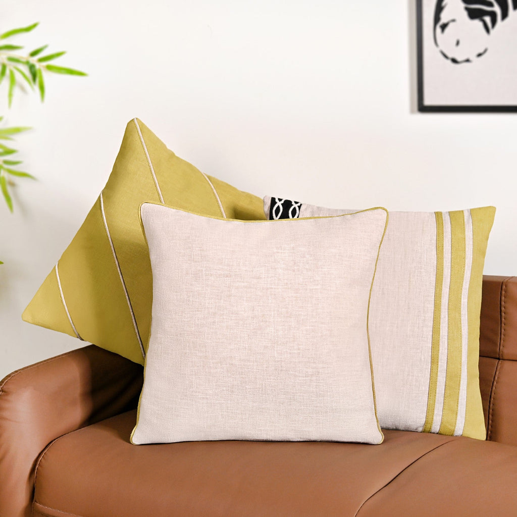 Natures Palette Cotton Cushion Cover Set Of 3 40x40cm Nestasia