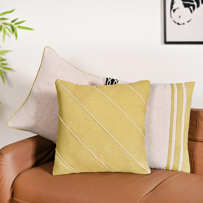 Natures Palette Cotton Cushion Cover Set Of 3 40x40cm Nestasia