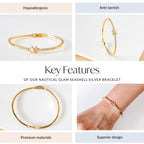 Nautical Glam Seashell Gold Bracelet Nestasia