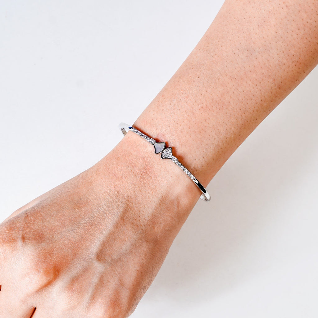 Nautical Glam Seashell Silver Bracelet Nestasia