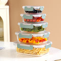 Nestro Airtight Food Storage Box Set Of 5 Green XS 185ml S 370ml M 600ml L 1000ml XL 1500ml Nestasia