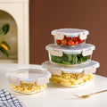 Nestro Airtight Food Storage Square Container Set Of 4 Beige S 300ml M 500ml L 800ml XL 1200ml Nestasia