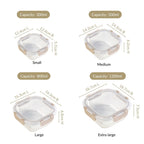 Nestro Airtight Food Storage Square Container Set Of 4 Beige S 300ml M 500ml L 800ml XL 1200ml Nestasia