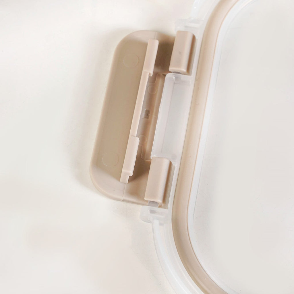 Nestro Airtight Food Storage Square Container Set Of 4 Beige S 300ml M 500ml L 800ml XL 1200ml Nestasia