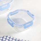 Nestro Airtight Food Storage Square Container Set Of 5 Blue XS 160 S 300 M 500 L 800 XL 1200 Nestasia