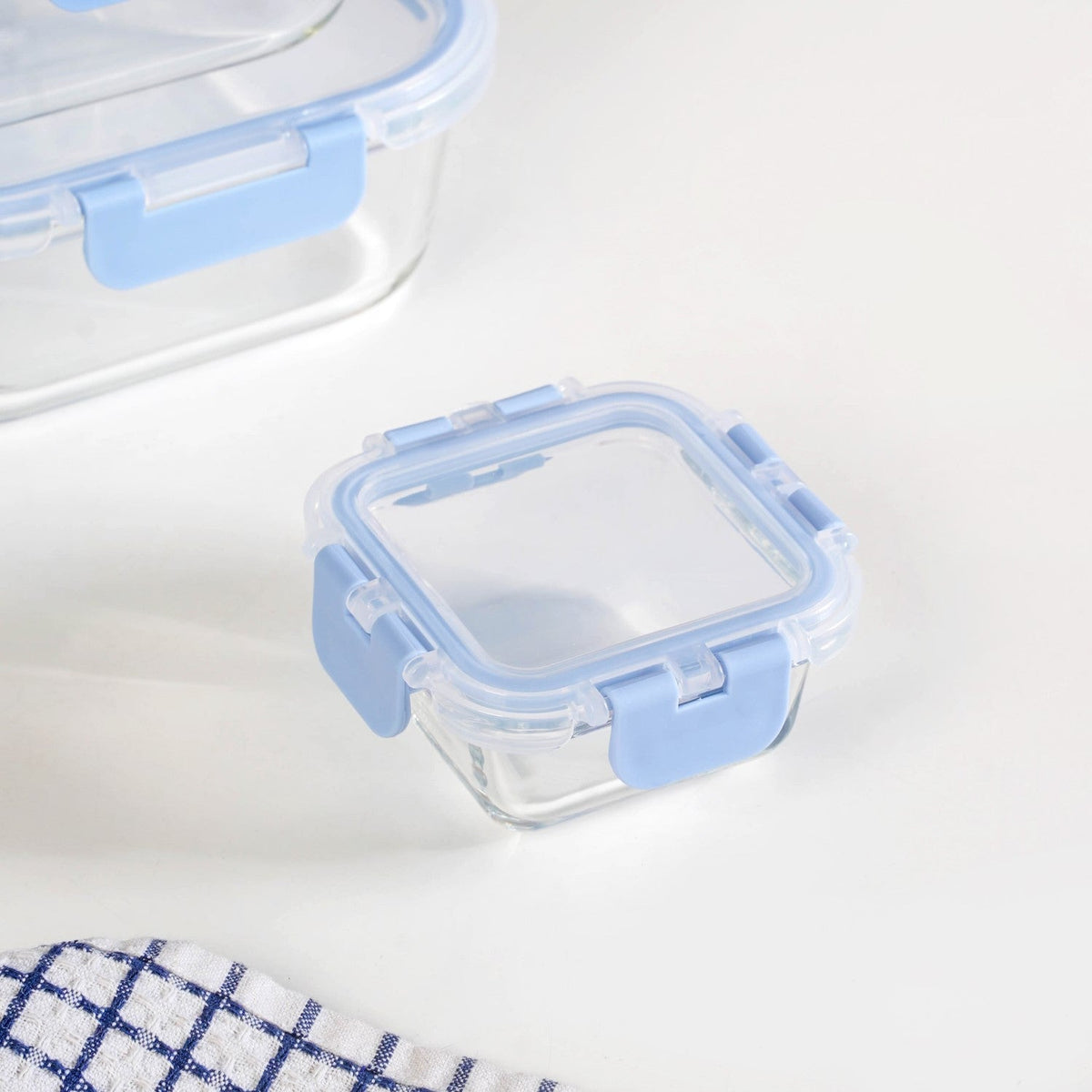 Nestro Airtight Food Storage Square Container Set Of 5 Blue XS 160 S 300 M 500 L 800 XL 1200 Nestasia