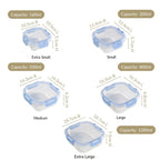 Nestro Airtight Food Storage Square Container Set Of 5 Blue XS 160 S 300 M 500 L 800 XL 1200 Nestasia