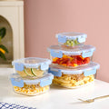 Nestro Airtight Food Storage Square Container Set Of 5 Blue XS 160 S 300 M 500 L 800 XL 1200 Nestasia