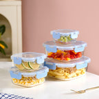 Nestro Airtight Food Storage Square Container Set Of 5 Blue XS 160 S 300 M 500 L 800 XL 1200 Nestasia
